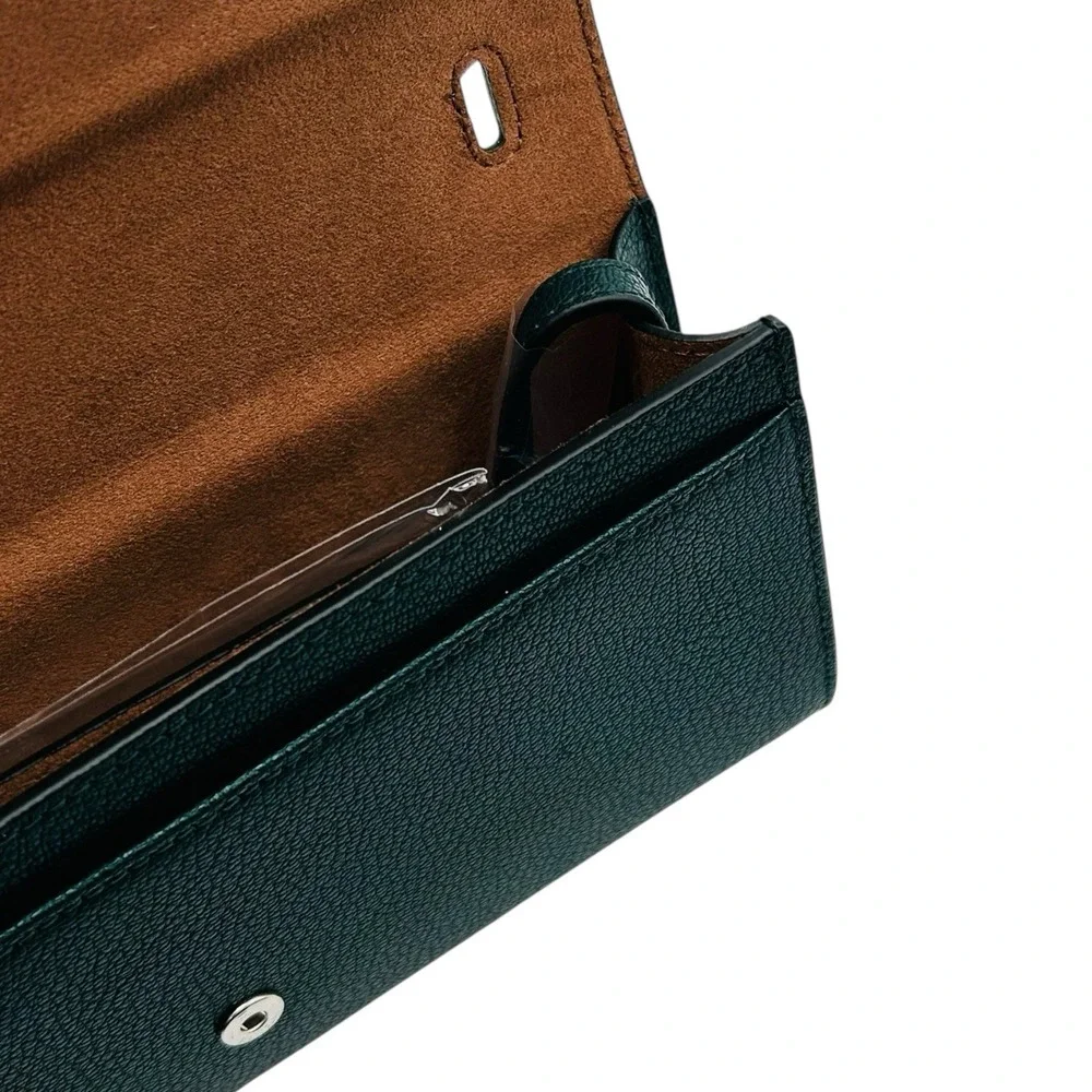ORYANY Women's Leather Mandy Gift Set Crossbody & Removable Card Case Deep Green